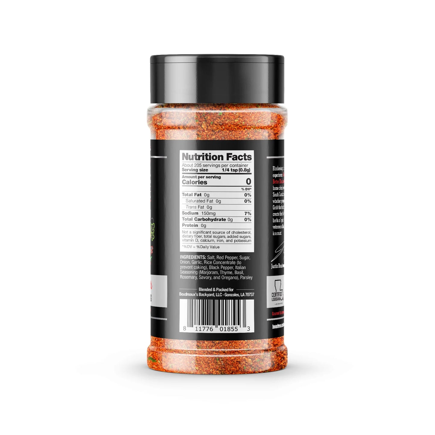 Boudreauxs Backyard Seasoning ingredients