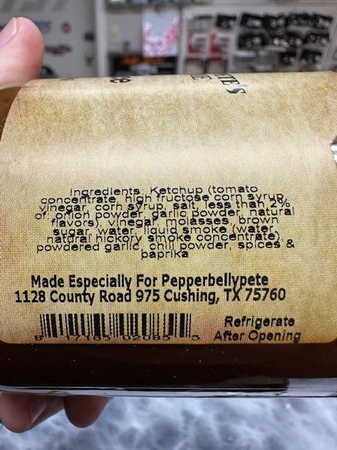 Pepper Belly Pete's BBQ Sauce