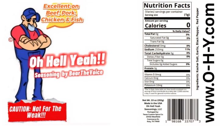 BearTheVoice Oh Hell Yeah!! Seasoning 16 oz